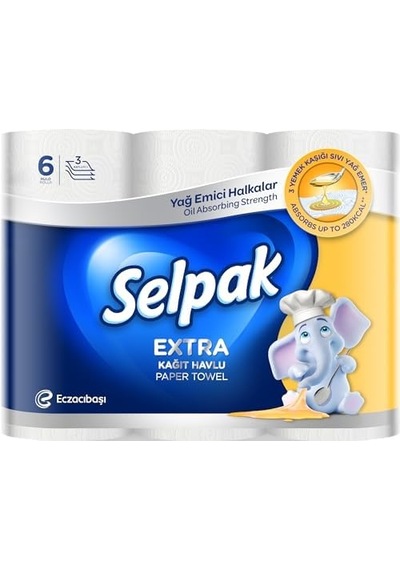 Extra Havlu, 6&apos Lı Yağ Emici