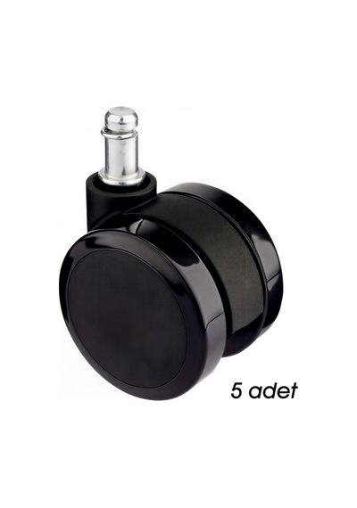 Ofisbazaar Yedek Sandalye Tekerleği 60 Mm 5'li Paket Siyah Siyah