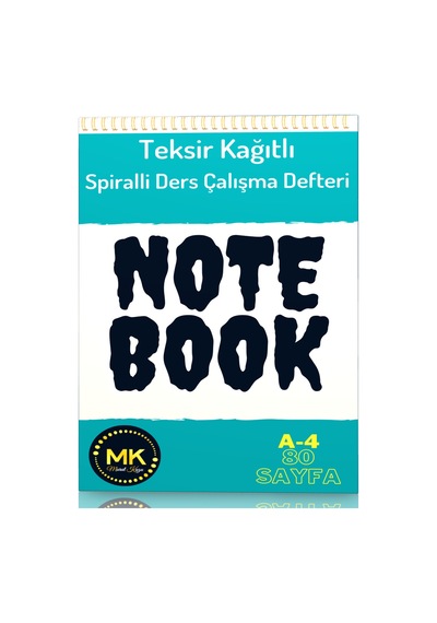 Teksir Kağıtlı Spiralli Ders Çalışma Defteri A4