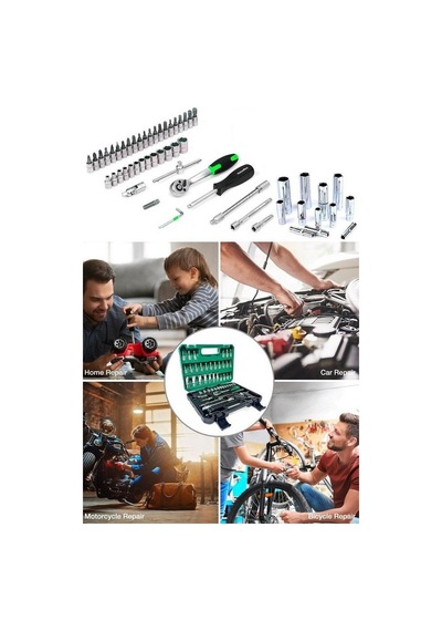 Zhltools Cr-v Max Cırcırlı 53 Parça Lokma Anahtar Takımı Bits Uç Set