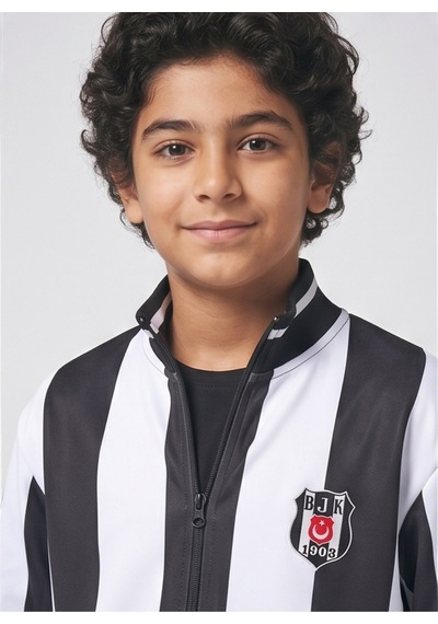 Beşiktaş Orijinal Lisanslı Siyah-beyaz Çocuk Sweat