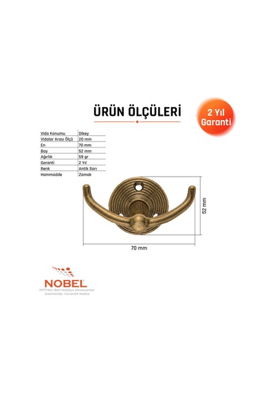 Fonksi Yonel Askı, Metal Vestiyer Askısı, 59 Gr, Dolap Ve Duvar Askılığı, Anti K Sari Vidalı
