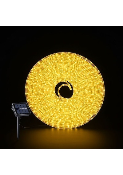 Güneş Enerjili Bahçe Aydınlatma 12 Metre Hortum Kaplama S-14 Çok Renkli