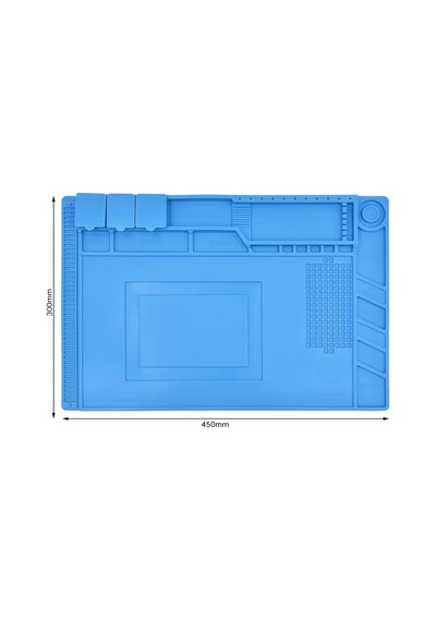 Powermaster S-160 Isıya Dayanıklı Silikon Tamir Onarım Lehim Matı Pedi Magnetli-antistatik 45x30 Cm