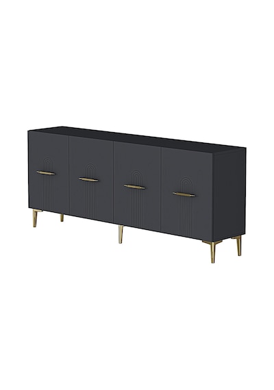 Ka1808ag İda Konsol ,tv Sehpası Antrasit-gold 180cm
