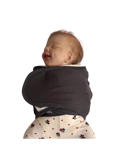 Bebek Kundak Kemer Ayarlanabilir Ergonomik Yenidoğan Yarım Kundak Antrasit Açik Mavi