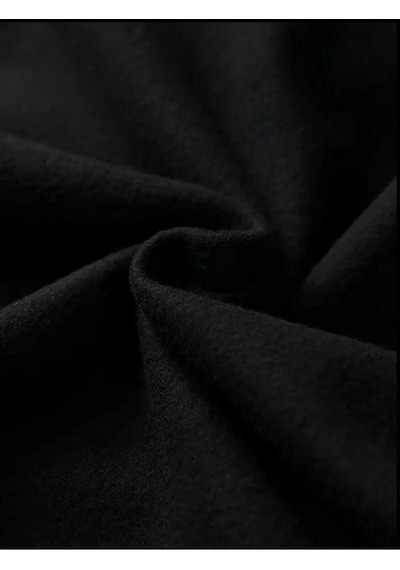 Medinenur Paris Dikey Kapüşonlu Cepli Sweatshirt Siyah