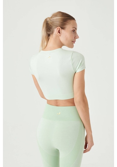 Jerf Captiva Yumuşak Dokulu & Esnek Crop Top Yeşil