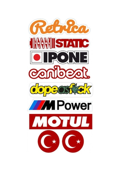 Sosyal Medya Etiket Seti M-2 12x26cm Sticker - Etiket