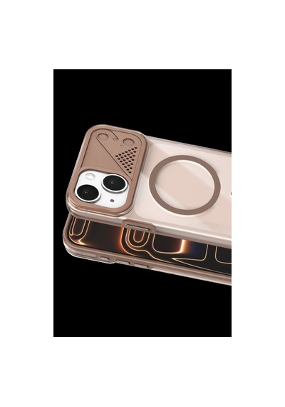 Joko Apple iPhone Uyumlu  Uyumlu 14 Zinko Magsafe Kapak - Çöl Titanyum
