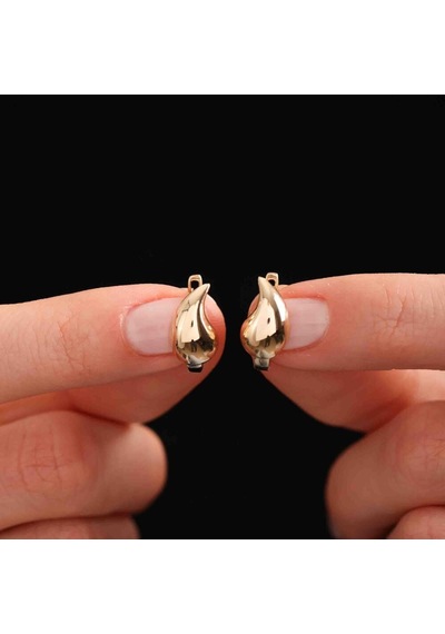 Sembol Gold Altın Drop Küpe 1.5 Cm