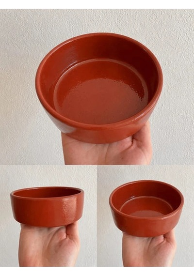 Kase Model Beton Kedi Köpek Mama Ve Su Kabı 15cm Çap 5cm - Kiremit