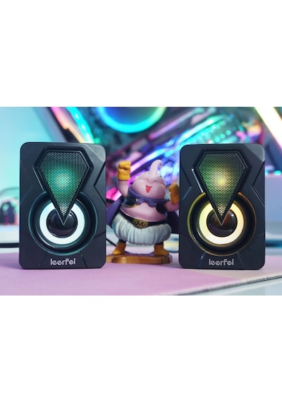 Leefei 1046 Bilgisayar Hoparlörü 1+1 Pc Hoparlörü USB Speaker