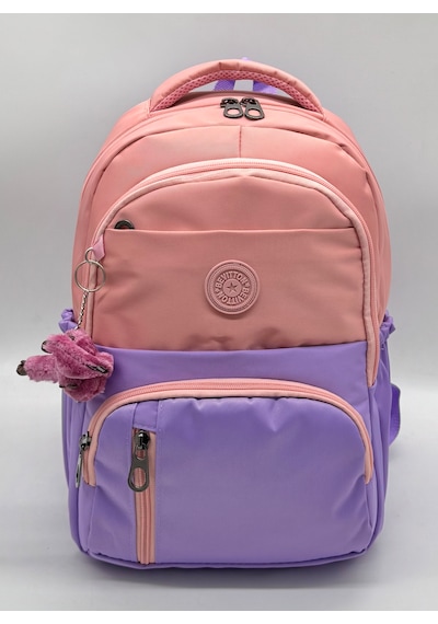 Suya Dayanıklı İlk Okul Çantası 3'lü Seti Unisex Çocuk İlkokul Çantası Ldc-8010 Pudra-lila Purple