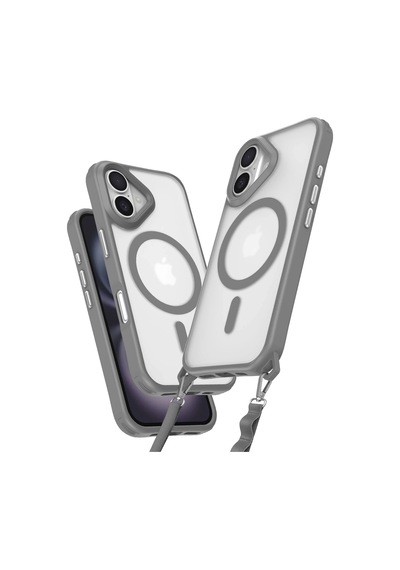 Newface - 6 - Apple Uyumlu iPhone 16 Plus Kılıf Enka Magsafe Silikon Kılıf - - Kmrsfres - Titan Gri