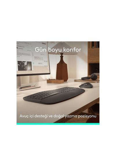 Logıtech Mk880 Signature Comfort Plus Kablosuz Klavye Ve Mouse Seti Siyah 920-014037 Optik