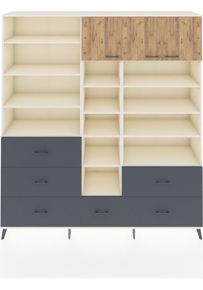Hyperion Dolap 17 Raflı 6 Çekmeceli 3 Kapaklı 220x44x243 Aytaşı-çam/antrasit Çok Renkli Hyperion Dolap 17 Raflı 6 Çekmeceli 3 Kapaklı 220x44x243 Aytaşı-çam/antrasit Çok Renkli