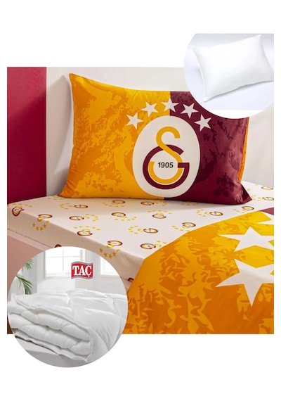 Taç Lisanslı Galatasaray 5.yıldız Nevresim Yorgan Yastık