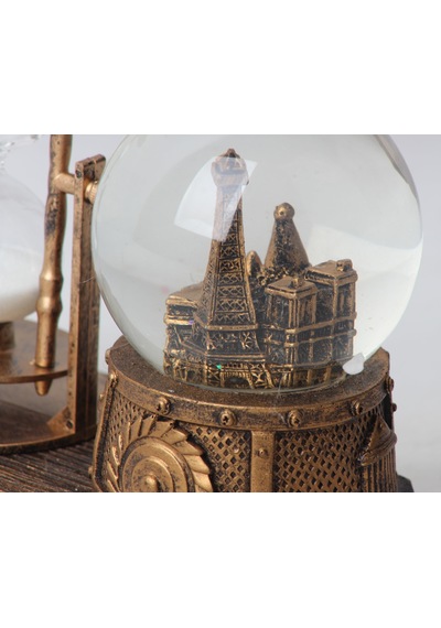 Paris Eyfel Temalı Işıklı Retro Kar Küresi & Kum Saati Dekoratif Masaüstü Biblo Ev Ofis Hediyelik 93928987