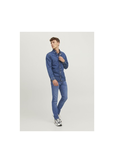 Jack & Jones Jack Jones Glenn Model Dar Kesim Kot Pantolon 12243592 Blue Denim