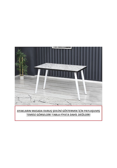 4 Adet-metal Konik Ayak-masa Ayağı-beyaz Renk-73.5cm- Açılı Ayak Boru Çapı 5.1cm