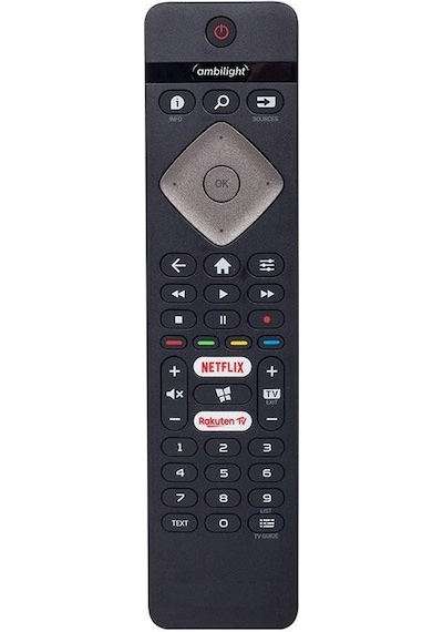 Philips Uyumlu 43PUS Ambilight Netflix-Rakuten TV Tuşlu LED TV Kumandası