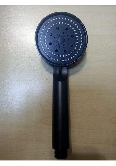 Komple Siyah Fonksiyonlu Duş Takımı Siyah Spiral Kordon Mafsal Siyah