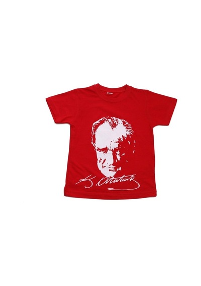 Atatürk Baskılı Penye Kısa Kollu Tişört (Kız-Erkek)