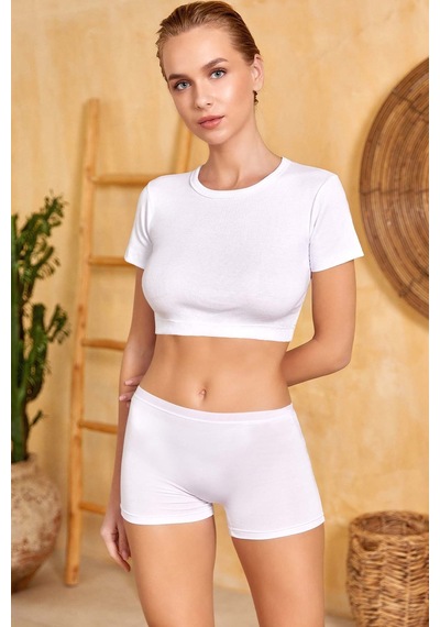 Berrak 2100 Kadın Boxer Short Brk.2100 Beyaz