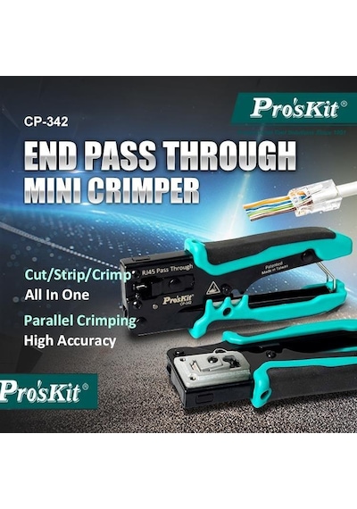 Proskit Cp-342 Ez-rj45/rj11/rj12 Cat5 Cat6 Konnektör Sıkma Pensesi