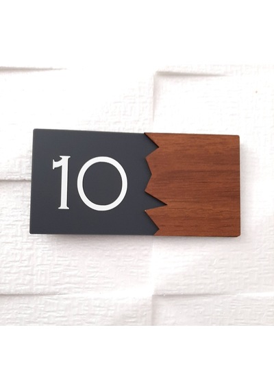 Wooden Serisi Pleksi Kapı Numarası (497986283)