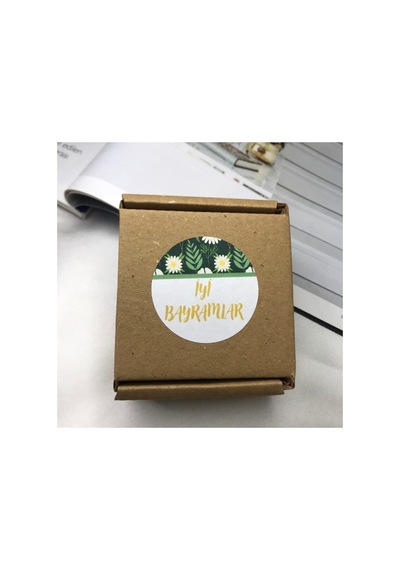 İyi Bayramlar Etiketi Kurban Ramazan Bayramı Tebrik Sticker 4 Cm - 100 Adet Çok Renkli