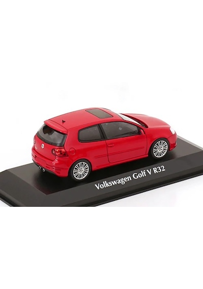 1:43 Ölçek Maxichamps 2005 Volkswagen Golf 5 R32 Diecast Metal Minyatür Model Araba 10cm