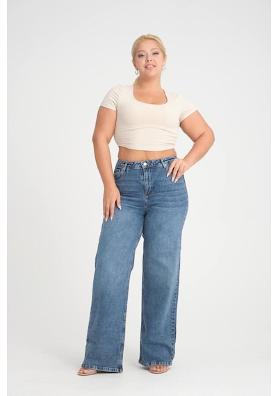 Lacarino 7652 Nita Kadın Jean Pantolon Blue