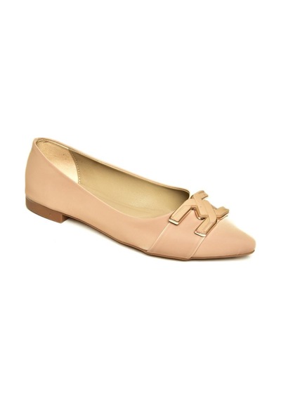 Fox Shoes U820048704 Ten Kumaş Sivri Burun Kadın Babet Ten-kumaş Ten