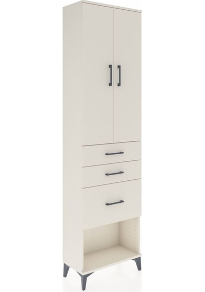 Arges Dolap 2 Raflı 3 Çekmeceli Tek Askılı 60x30x221 Aytaşı-a... Aytaşı