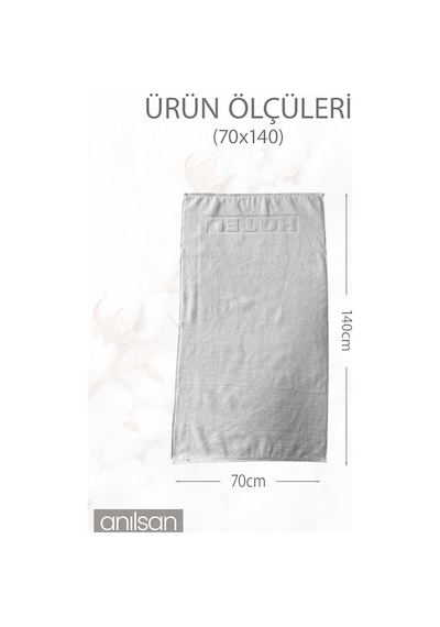 4'lü Hotel Logo Banyo Havlusu - 70x140 Cm, 490 Gr, %100 Pamuk, Spa Ve Otel Havlusu, Günlük Kullanıma Uygun Beyaz
