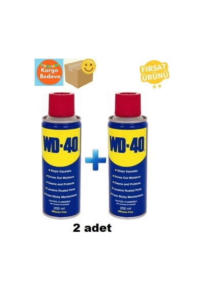 Vd-40 Çok Amaçlı Pas Sökücü Yağlayıcı Sprey 200 Ml 2 Adet