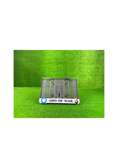 God Of War Mavi 3d Kabrtmalı Pleksi Motor Plakalığı - 778095753