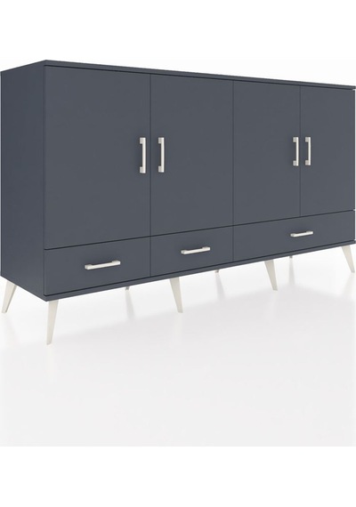 Hyperion Konsol 6 Raflı 3 Çekmeceli 4 Kapaklı 176x44x99 Antrasit- Antrasit-antrasit Hyperion Konsol 6 Raflı 3 Çekmeceli 4 Kapaklı 176x44x99 Antrasit- Antrasit-antrasit