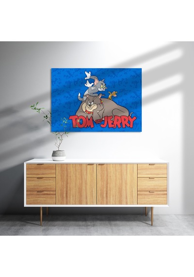 Cakasepetim Tom Ve Jerry İle Köpek Macerası Ahşap Mdf Tablo