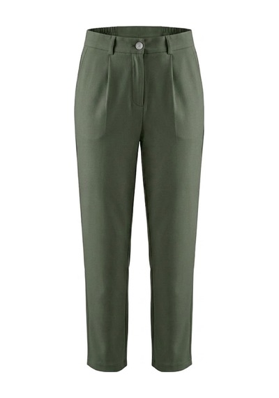 Goffra Kadın Flexon Ultra Esnek Relaxed Beli Lastikli Jogger Pantolon Haki W702-r0433-04