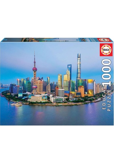 Educa Puzzle 1000 Parça Gün Batımında Şanghay 19254