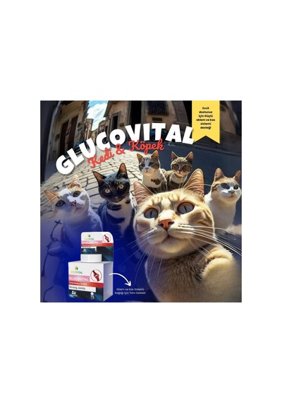 Glucovital 75 Tablet Kedi Ve Küçük Irk Köpekler Için Kas Ve Eklem Desteği