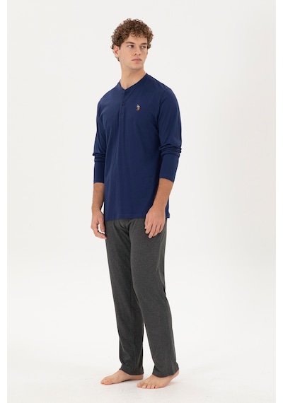 U.s. Polo Assn. Erkek Lacivert Pijama Takım 50301731-vr033 Lacivert