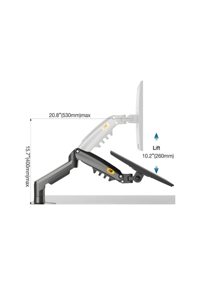 Polotech North Bayou Nb F160 17-32" Çift Kol 2-9 Kg Amortisörlü Monitör Standı