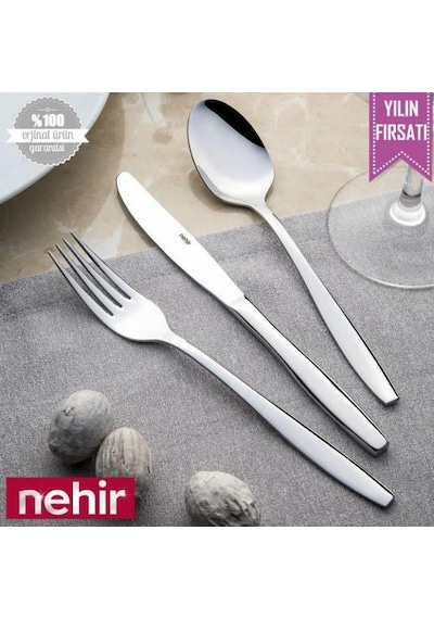 Nehir Sahra 12 Adet Sade Yemek Kaşığı