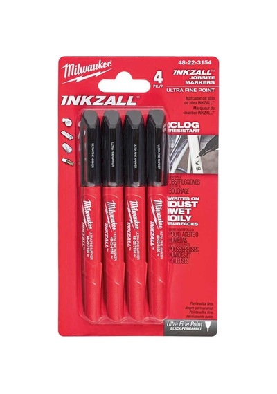 Mılwaukee Inkzall İnce Uçlu Marker İşaretleme Kalemi 4 Adet