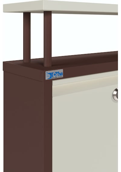 Ceha Kilitli Tablalı 4'lü Metal Ayakkabılık - Kahverengi/Krem K.AYK-2.4/J/P8317-P1013/KL Ceha Kilitli Tablalı 4'lü Metal Ayakkabılık - Kahverengi/Krem K.AYK-2.4/J/P8317-P1013/KL
