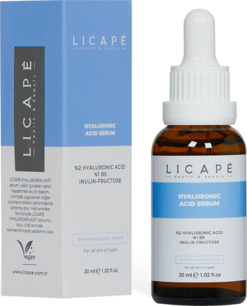 Licape Ne mlendirici Aydınlatıcı Dolgunlaştırıcı Hyaluronik Asit Pantenol B5 Peptit Serum
